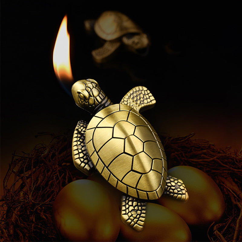 Cute Little Golden Turtle Inflatable Flame Lighter