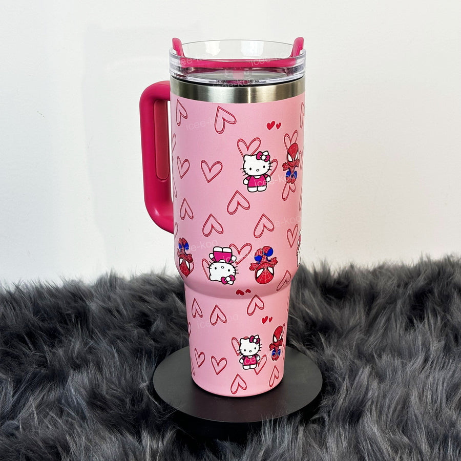 40oz Spidey and Kitty Tumbler 🚢Free Shipping🚢