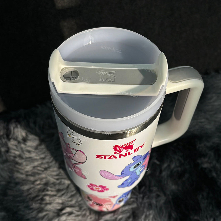 40oz Blue Happy Stitch Tumbler 🚢Free Shipping🚢