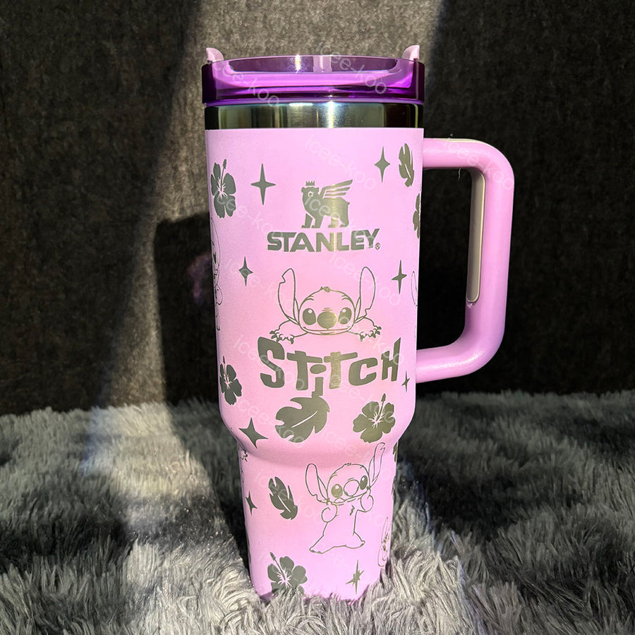 40oz Pink Stitch Stainless Steel Vacuum Insulated Tumbler 🚢Free Shipping🚢