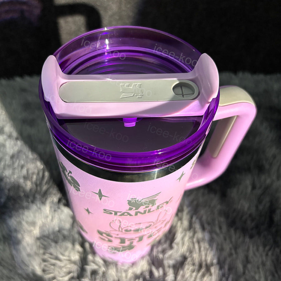 40oz Pink Stitch Stainless Steel Vacuum Insulated Tumbler 🚢Free Shipping🚢