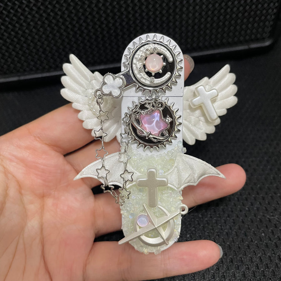 Handmade DIY Inflatable Lighter Angel Star Cross